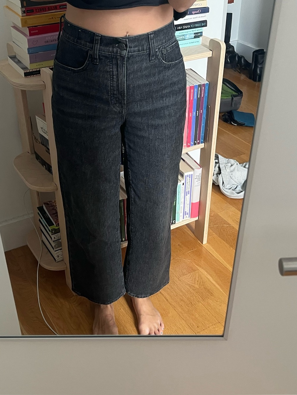 Madewell “the perfect vintage” wide leg jeans